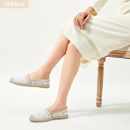 HEAWISH Ballet Flats for Women Loafer Slip on Shoes,Breathable Womens Shoes Dressy Casual Espadrilles for Women Rope Loafer Flats - Image 6