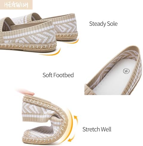 HEAWISH Ballet Flats for Women Loafer Slip on Shoes,Breathable Womens Shoes Dressy Casual Espadrilles for Women Rope Loafer Flats - Image 4