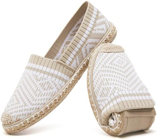 HEAWISH Ballet Flats for Women Loafer Slip on Shoes,Breathable Womens Shoes Dressy Casual Espadrilles for Women Rope Loafer Flats