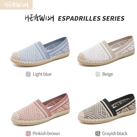 HEAWISH Ballet Flats for Women Loafer Slip on Shoes,Breathable Womens Shoes Dressy Casual Espadrilles for Women Rope Loafer Flats - Image 5