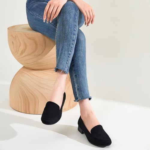 HEAWISH Women's Loafer Slip on Shoes Pumps Low Heel Shoes,Closed Toe Pumps Dress Shoes,Casual Loafer Work Flats Wedding Shoes - Image 7