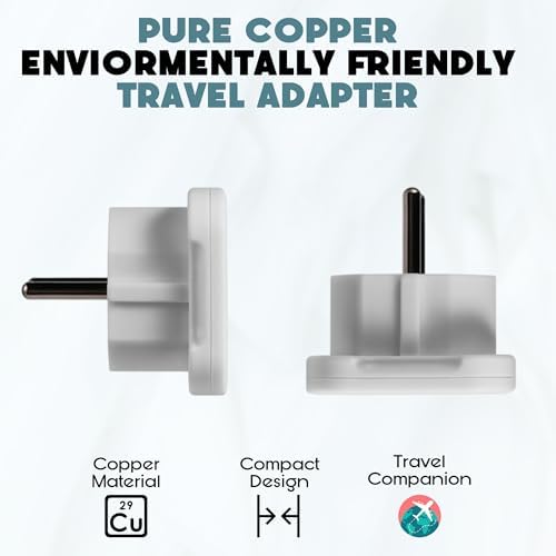 PrimeTechCo I EU Travel Adapter, UK to European Plug Adapter - Europe Converter Type C, E, F for Spain, France, Italy, Greece, Poland, Turkey, Euro,and More. Travel Plugs and Adaptors (Pack Of 2) - Image 4