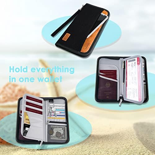 Looxmeer Travel Wallet, Family Passport Holder, RFID Blocking Travel Accessories Organizer for Tickets, Cards, Cash, Holiday Essentials Case Cover for Man & Woman - Image 2
