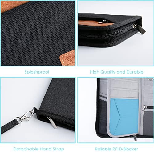 Looxmeer Travel Wallet, Family Passport Holder, RFID Blocking Travel Accessories Organizer for Tickets, Cards, Cash, Holiday Essentials Case Cover for Man & Woman - Image 5